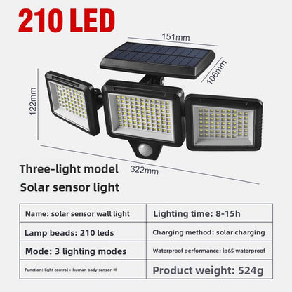 Solar Motion Sensor Light Outdoor – 1800 Lumen Wireless Security Flood Light, IP65 Waterproof, 120° Detection