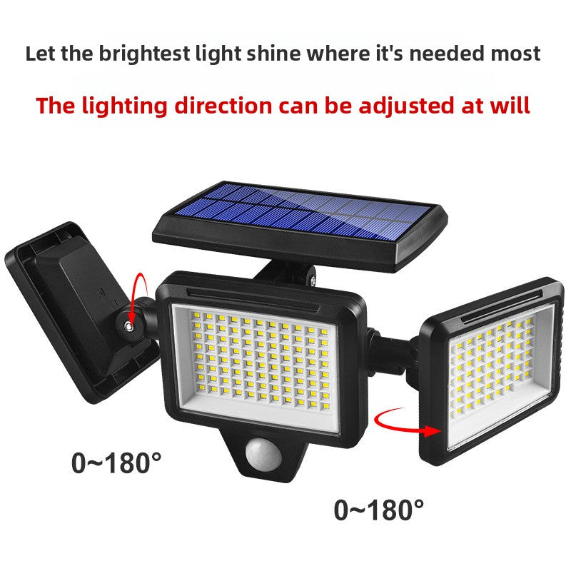 Solar Motion Sensor Light Outdoor – 1800 Lumen Wireless Security Flood Light, IP65 Waterproof, 120° Detection