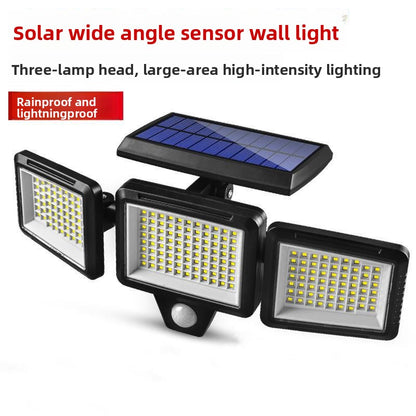 Solar Motion Sensor Light Outdoor – 1800 Lumen Wireless Security Flood Light, IP65 Waterproof, 120° Detection