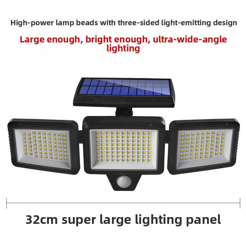 Solar Motion Sensor Light Outdoor – 1800 Lumen Wireless Security Flood Light, IP65 Waterproof, 120° Detection